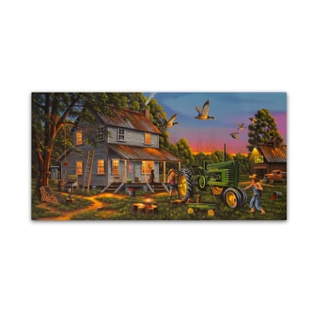 Geno Peoples 'Playtime On The Farm' Canvas Art,16x32